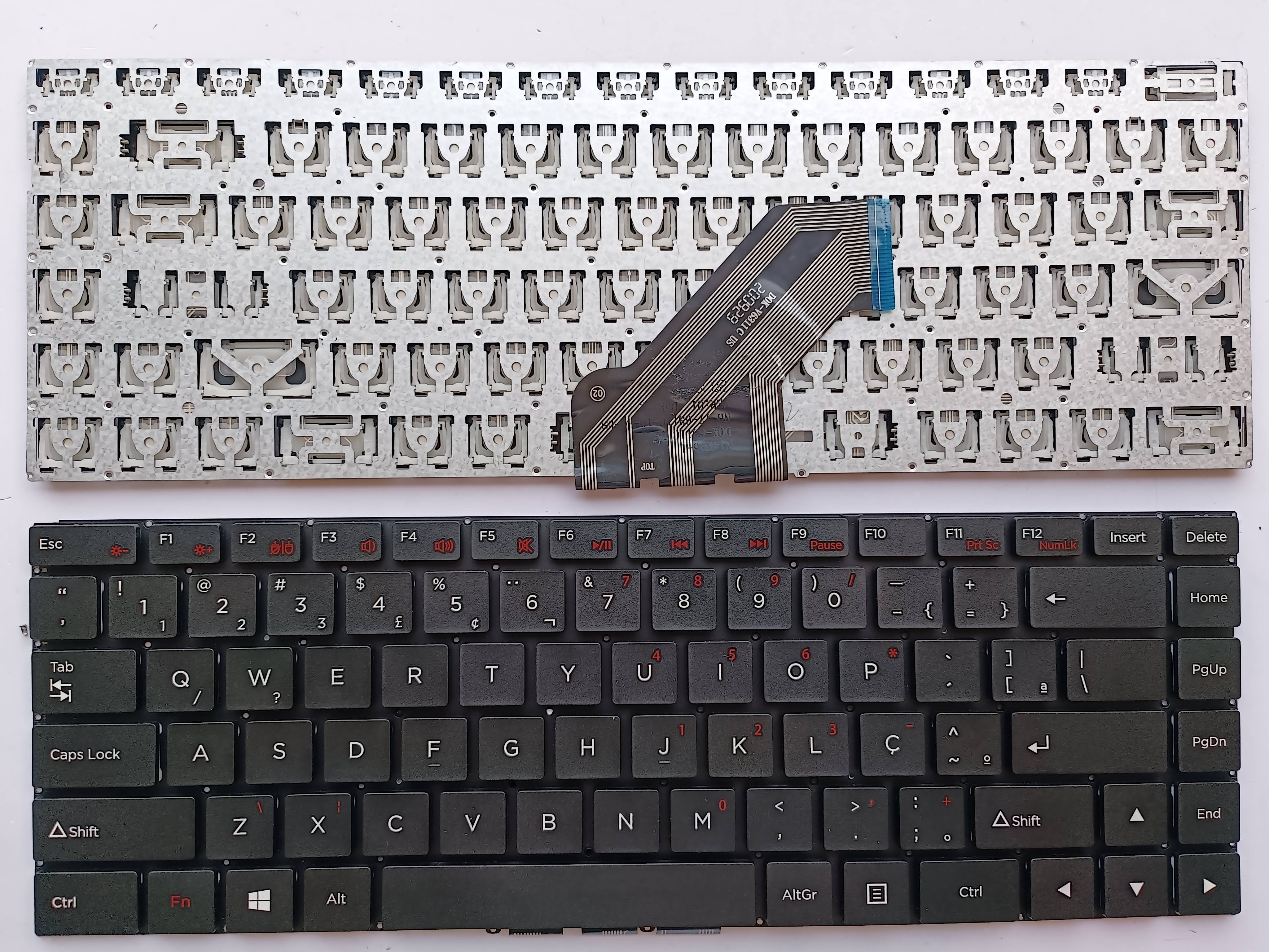 Picture of New Replacement Laptop Keyboard For N/A N14KP6/DOK-V6311C small carriage return red function key BLACK BR Layout